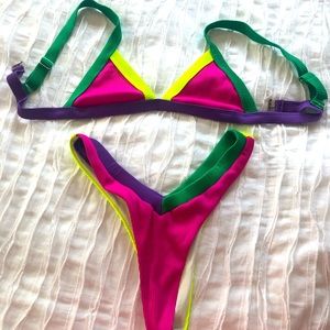 Cheeky colorblock bikini